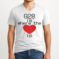 CNC Machinist G28 Home is where the heart is V-Neck T-Shirt