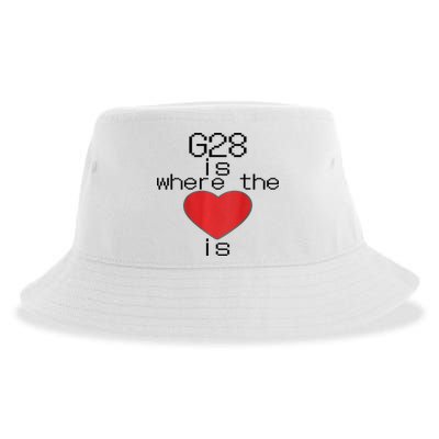 CNC Machinist G28 Home is where the heart is Sustainable Bucket Hat