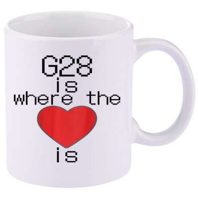 CNC Machinist G28 Home is where the heart is 11oz C Handle Ceramic Mug
