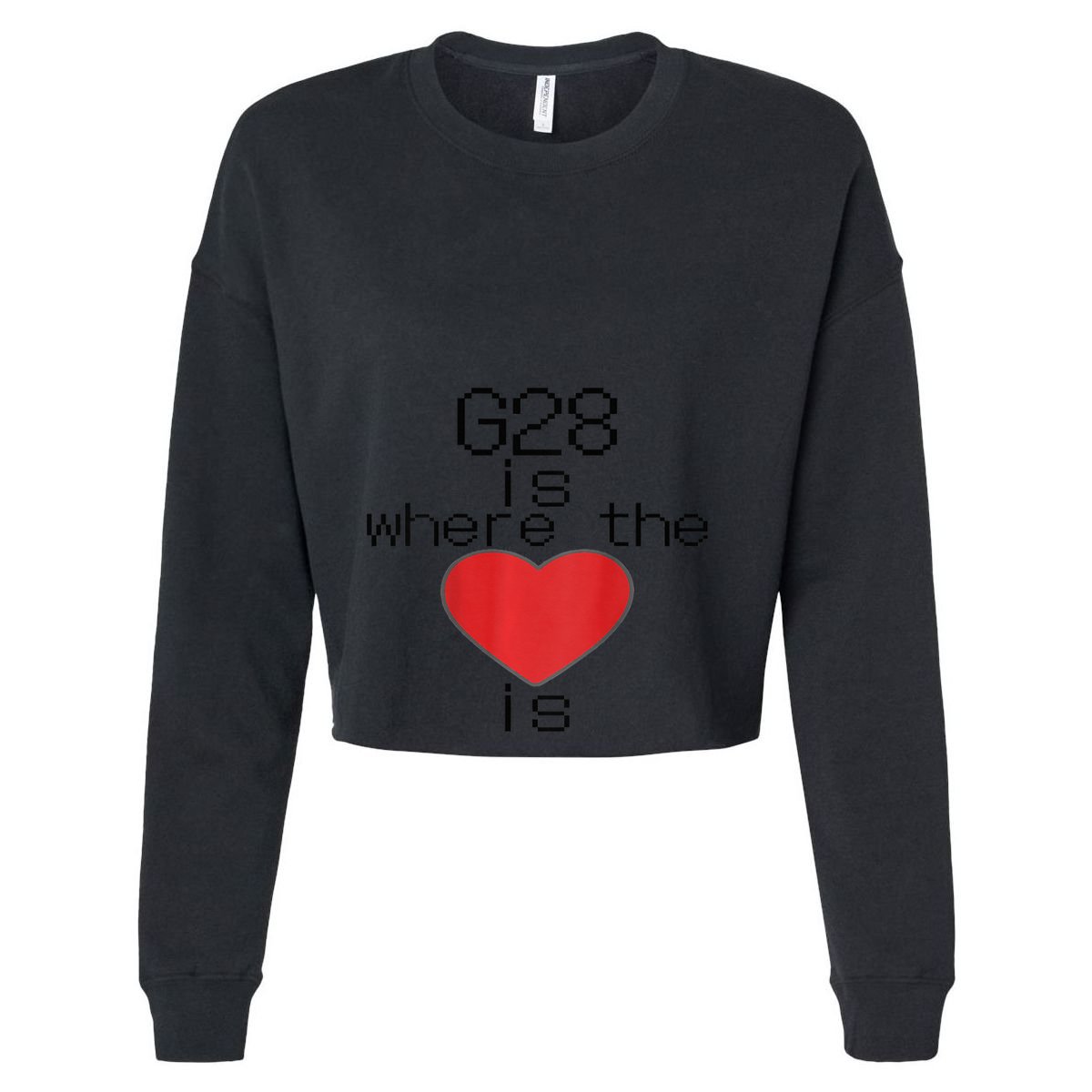 CNC Machinist G28 Home is where the heart is Crop Fleece Hoodie