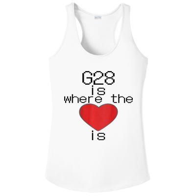 CNC Machinist G28 Home is where the heart is Ladies PosiCharge Competitor Racerback Tank