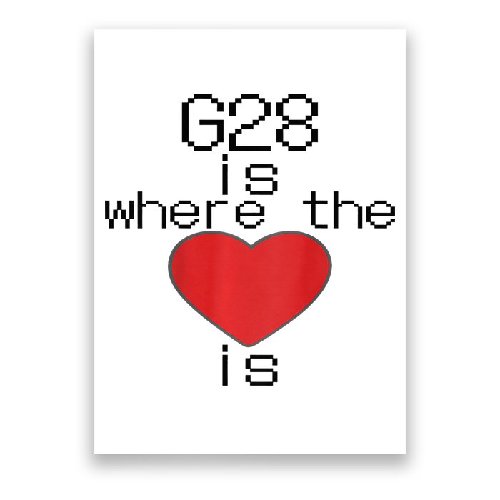 CNC Machinist G28 Home is where the heart is Poster