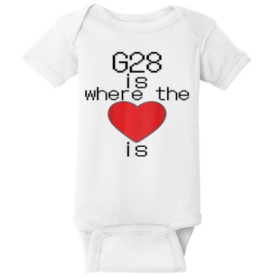 CNC Machinist G28 Home is where the heart is Baby Bodysuit