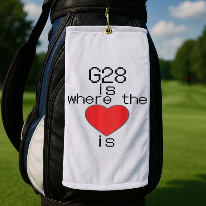 CNC Machinist G28 Home is where the heart is Golf Towel