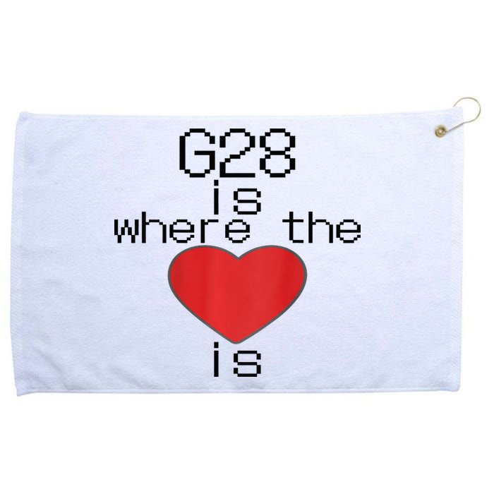 CNC Machinist G28 Home is where the heart is Grommeted Golf Towel