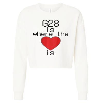 CNC Machinist G28 Home is where the heart is Cropped Pullover Crew