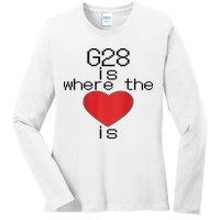 CNC Machinist G28 Home is where the heart is Ladies Long Sleeve Shirt