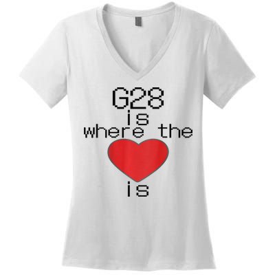 CNC Machinist G28 Home is where the heart is Women's V-Neck T-Shirt