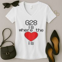 CNC Machinist G28 Home is where the heart is Women's V-Neck T-Shirt