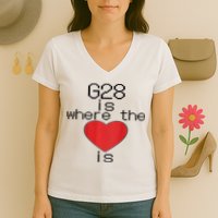 CNC Machinist G28 Home is where the heart is Women's V-Neck T-Shirt