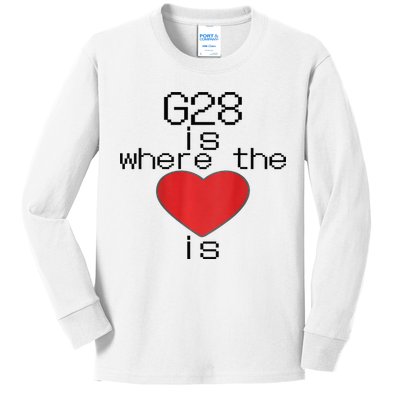 CNC Machinist G28 Home is where the heart is Kids Long Sleeve Shirt