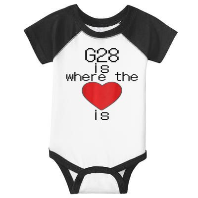 CNC Machinist G28 Home is where the heart is Infant Baby Jersey Bodysuit