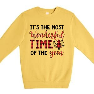 Christmas Meaningful Gift Most Wonderful Time Of The Year Gift Premium Crewneck Sweatshirt