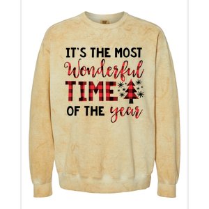 Christmas Meaningful Gift Most Wonderful Time Of The Year Gift Colorblast Crewneck Sweatshirt