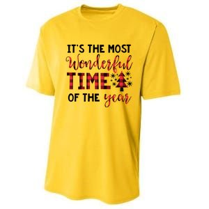 Christmas Meaningful Gift Most Wonderful Time Of The Year Gift Performance Sprint T-Shirt