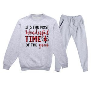 Christmas Meaningful Gift Most Wonderful Time Of The Year Gift Premium Crewneck Sweatsuit Set