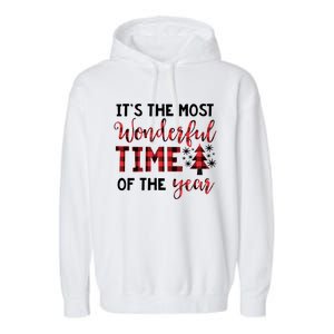 Christmas Meaningful Gift Most Wonderful Time Of The Year Gift Garment-Dyed Fleece Hoodie