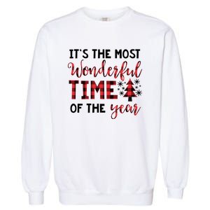 Christmas Meaningful Gift Most Wonderful Time Of The Year Gift Garment-Dyed Sweatshirt