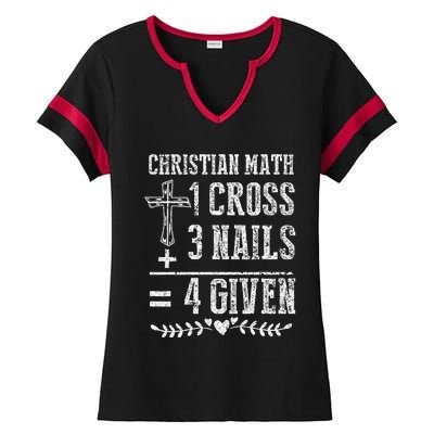 Christian Math God Worshiper Christ Follower Religion Ladies Halftime Notch Neck Tee