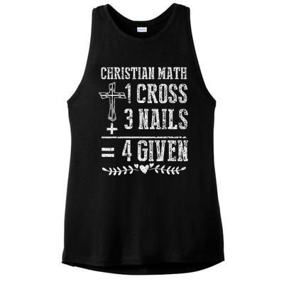 Christian Math God Worshiper Christ Follower Religion Ladies PosiCharge Tri-Blend Wicking Tank