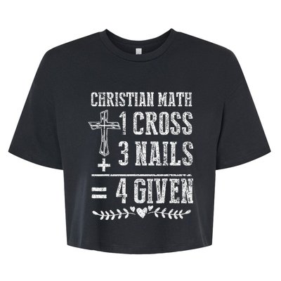 Christian Math God Worshiper Christ Follower Religion Bella+Canvas Jersey Crop Tee