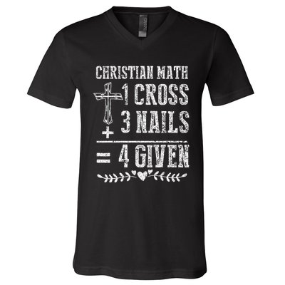 Christian Math God Worshiper Christ Follower Religion V-Neck T-Shirt