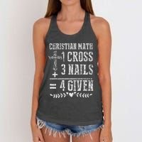 Christian Math God Worshiper Christ Follower Religion Women's Knotted Racerback Tank