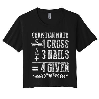 Christian Math God Worshiper Christ Follower Religion Women's Crop Top Tee