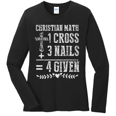 Christian Math God Worshiper Christ Follower Religion Ladies Long Sleeve Shirt