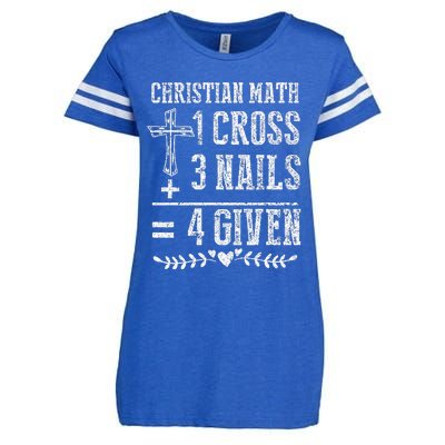 Christian Math God Worshiper Christ Follower Religion Enza Ladies Jersey Football T-Shirt