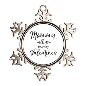 Cute Mom Gift From Son Fun Mommy Will You Be My Valentine? Cool Gift Metallic Star Ornament