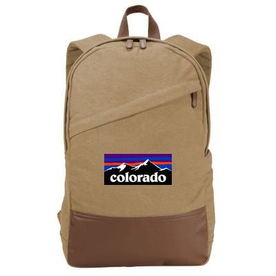 Colorado Mountains Graphic Design Cotton Canvas Backpack
