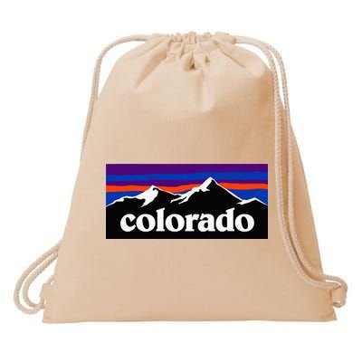 Colorado Mountains Graphic Design Drawstring Bag
