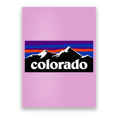 Colorado Mountains Graphic Design Poster
