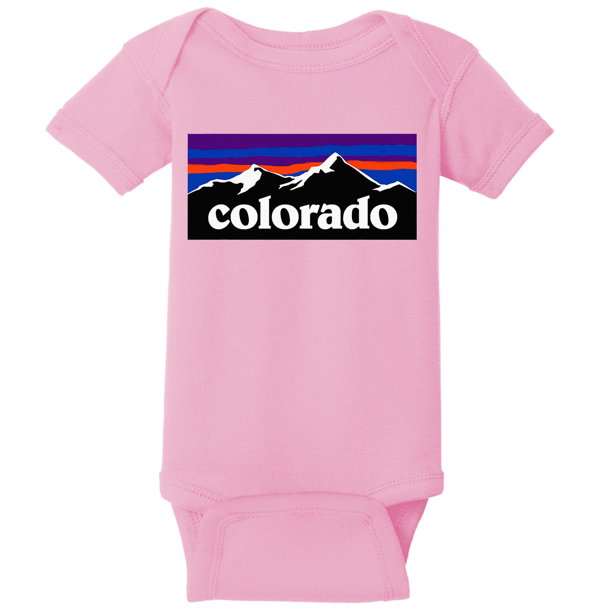 Colorado Mountains Graphic Design Baby Bodysuit