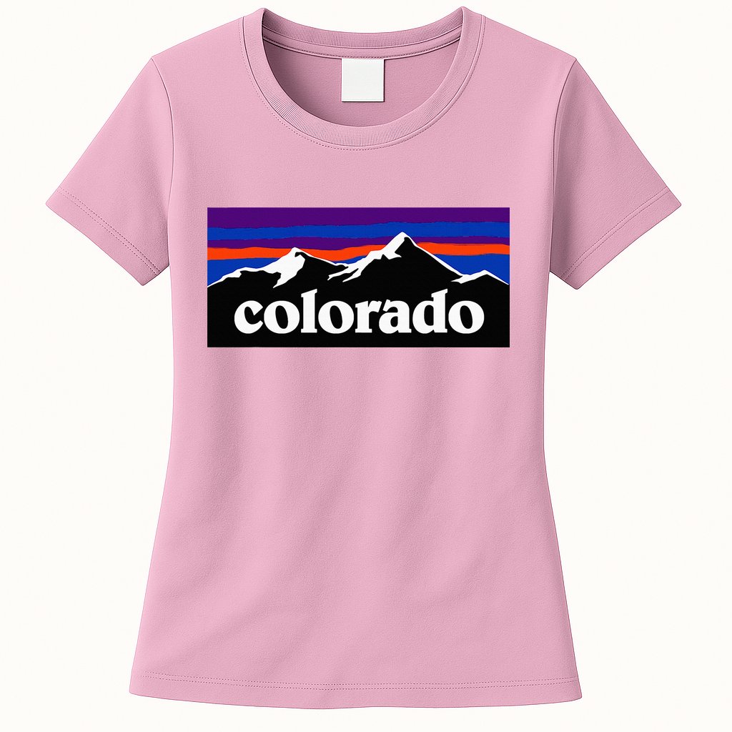 Colorado Mountains Graphic Design Womens T-Shirt