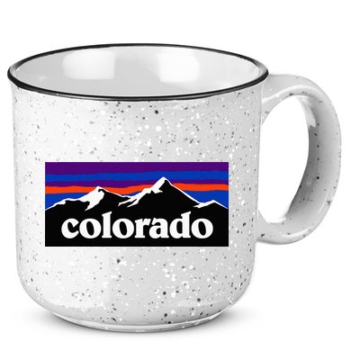 Colorado Mountains Graphic Design 15oz Campfire Ceramic Mug