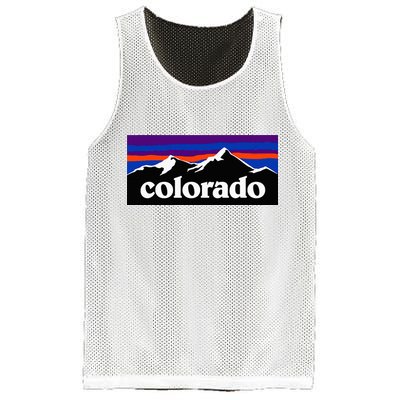 Colorado Mountains Graphic Design Mesh Reversible Basketball Jersey Tank