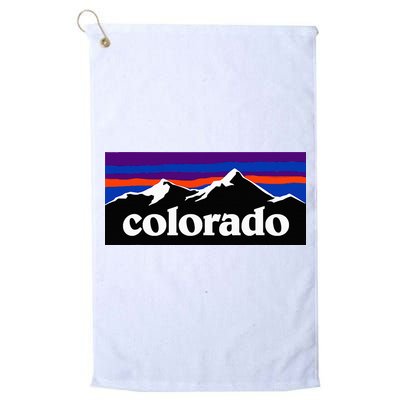 Colorado Mountains Graphic Design Golf Towel