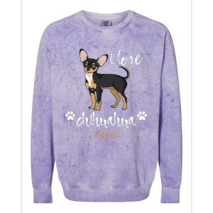 Chihuahua Mom Gifts Lover Colorblast Crewneck Sweatshirt