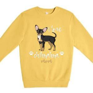 Chihuahua Mom Gifts Lover Premium Crewneck Sweatshirt