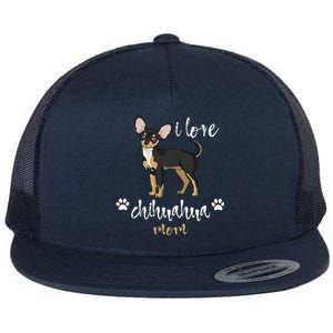 Chihuahua Mom Gifts Lover Flat Bill Trucker Hat