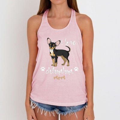 Chihuahua Mom Gifts Lover Women's Knotted Racerback Tank