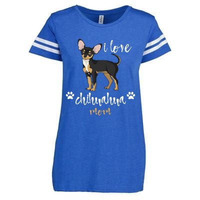 Chihuahua Mom Gifts Lover Enza Ladies Jersey Football T-Shirt