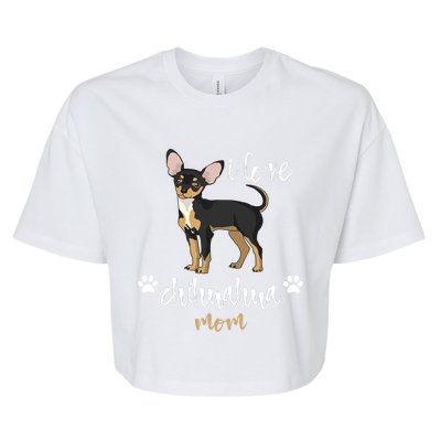 Chihuahua Mom Gifts Lover Bella+Canvas Jersey Crop Tee