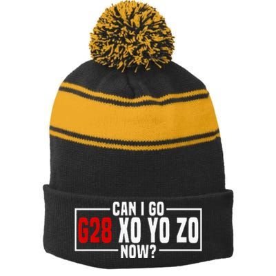 CNC Machinist G28 Code Reference Manufacturer Stripe Pom Pom Beanie