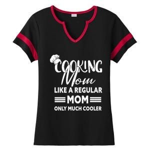 Cooking Mom Gift Cook Cooking Funny Chef Gift Ladies Halftime Notch Neck Tee