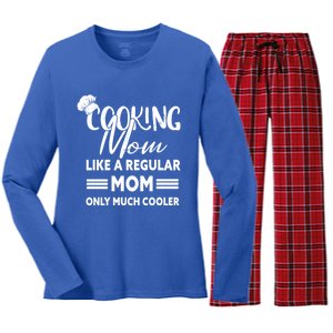 Cooking Mom Gift Cook Cooking Funny Chef Gift Women's Long Sleeve Flannel Pajama Set 