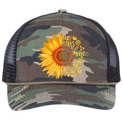 Cute May Girls Are Sunshine Mixed With Hurricane Classic Cool Gift Retro Rope Trucker Hat Cap