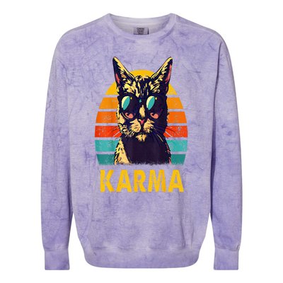 Cat Music Gifts For Teens Karma Colorblast Crewneck Sweatshirt